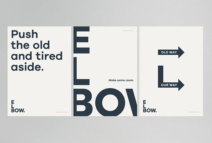 Elbow by Christopher Doyle & Co. #logo #mark #typography #graphic design #print