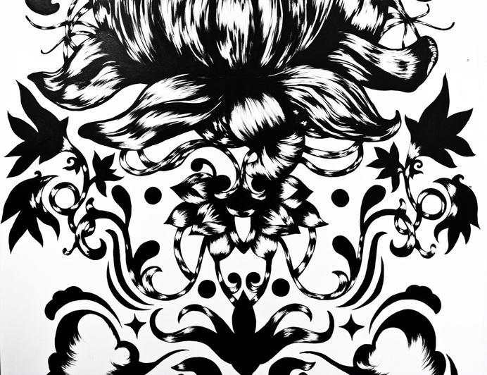 Live drawing by Nastya KFKS, Shanghai, Cina. #art #exhibition #nastyakfks #kfks #black #awesome #shanghai #china #mural #nyc #pattern #black