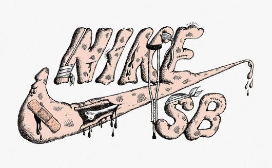 Mr L'Agent - DIY #sb #type #illustration #nike #sneakers #custom #diy