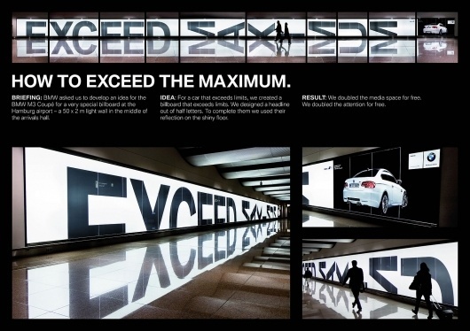 BMW M3 Coupe: The Light Wall Reflection | Ads of the World™ #advertisement #design #graphic #typography