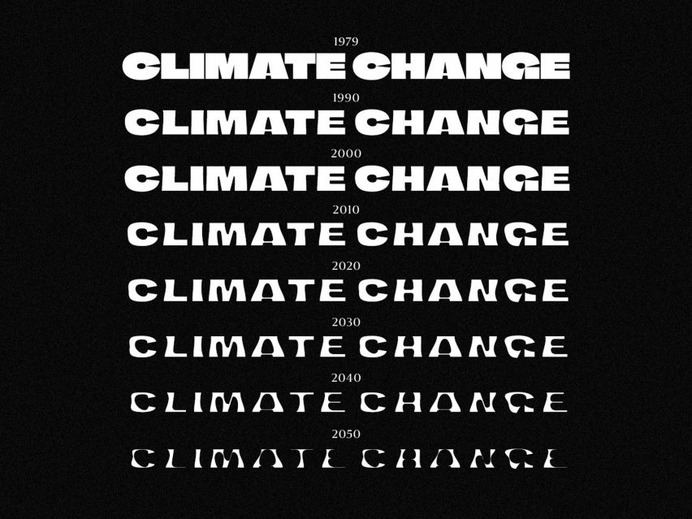 Overview of different Climate Crisis Font weights