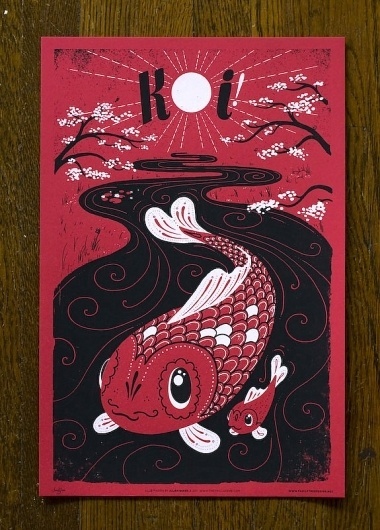 Fauna Friends Poster Series from Familytree #white #red #design #graphic #texture #black #illustration #poster