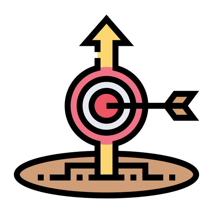 See more icon inspiration related to focus, goal, growth, arrow, business and finance, bullseye, marketing, business, target and up arrow on Flaticon.