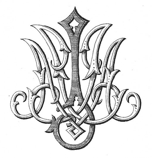 VintageMonogram_3.png (597×618) #design #label #monogram #vintage #type #typography