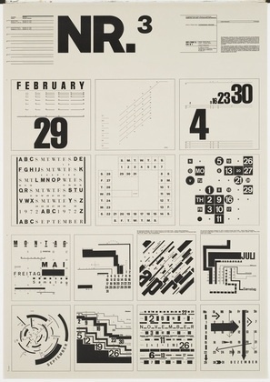 MoMA | The Collection | Wolfgang Weingart. Typographic Process, Nr 3. Calender Text Structures. 1971-1972 #wolfgang #weingart #typography