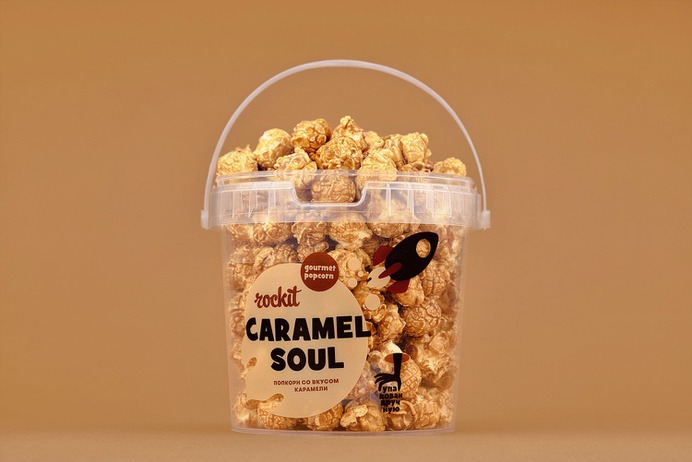 Rockit Snacks Packaging - Mindsparkle Mag Creative team was inspired by the story that popcorn is born during the Big Bang. Popcorn Rockit is unique. It appears when a rocket takes off. #logo #packaging #identity #branding #design #color #photography #graphic #design #gallery #blog #project #mindsparkle #mag #beautiful #portfolio #designer