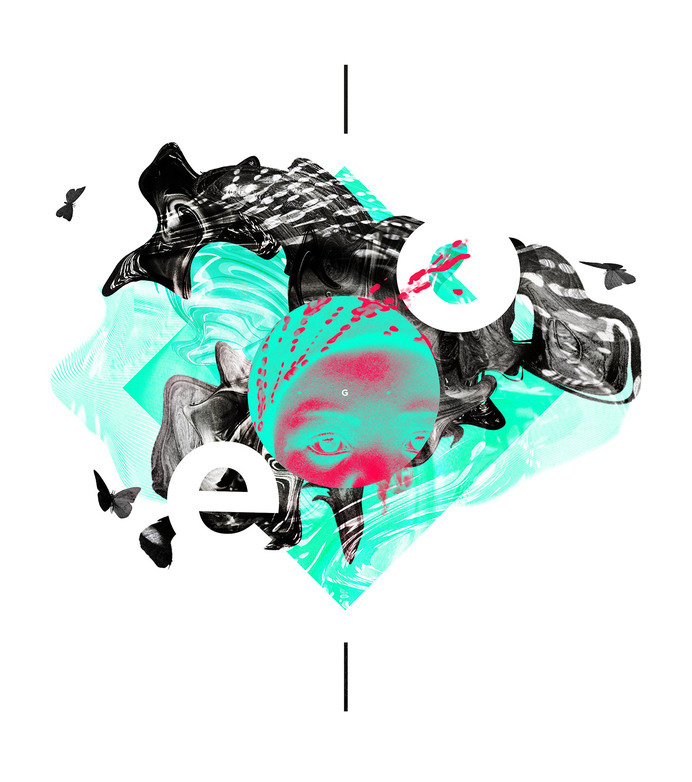'Ego' by alcalay. #design #black #ego #digital #art #green