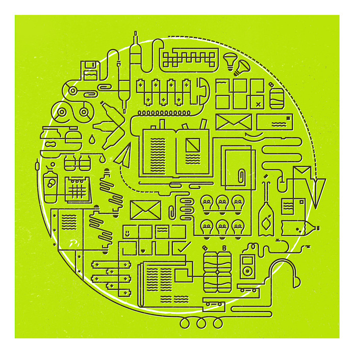 Recycling illustration by Patrick Iadanza