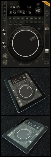 Tablet/Phone User Interface Professional Set V. 5 Mobile DJ - Mobile Interface - Creattica #diegomonzon #player #texture #leather #music #metal