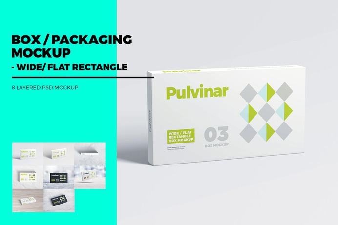 Pills Box Packaging Mockups