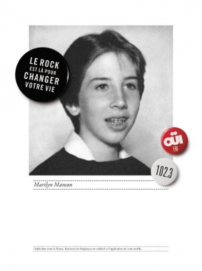 Oui FM Marilyn Manson | AGENCE LEG #agency #campaign #design #graphic #leg #poster #music