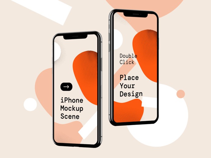 iPhone Mockup Scene #mockup #design #ui #screen