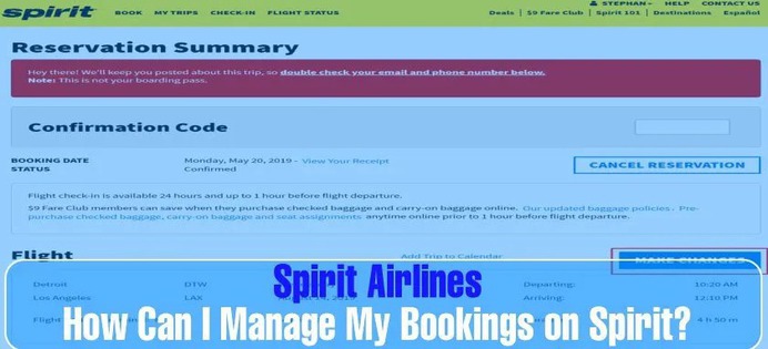 How Can I Manage My Bookings on Spirit Airlines?