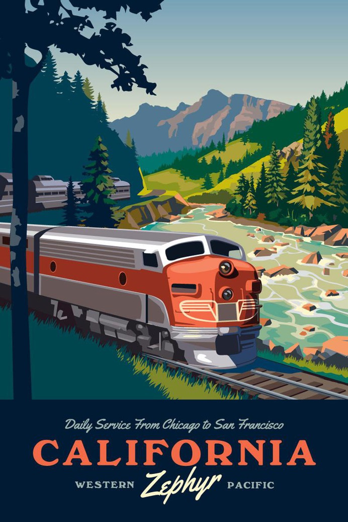 California Zephyr Train Poster Unframed image 1