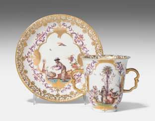 Cup with saucer, Meissen #Sets #Teasets #Porcelainsets #Antiqueplates #Plates #Wallplates #Figures #Porcelainfigurines #porcelain