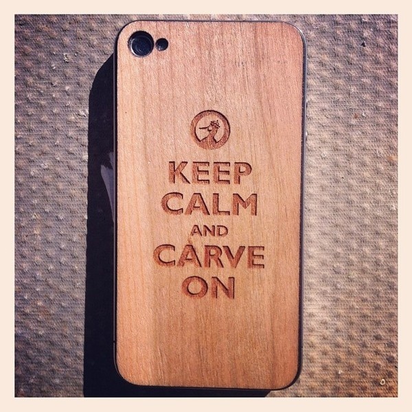 Wood iPhone Cover - Keep Calm and CarveOn #cover #wood #iphone #craft #art
