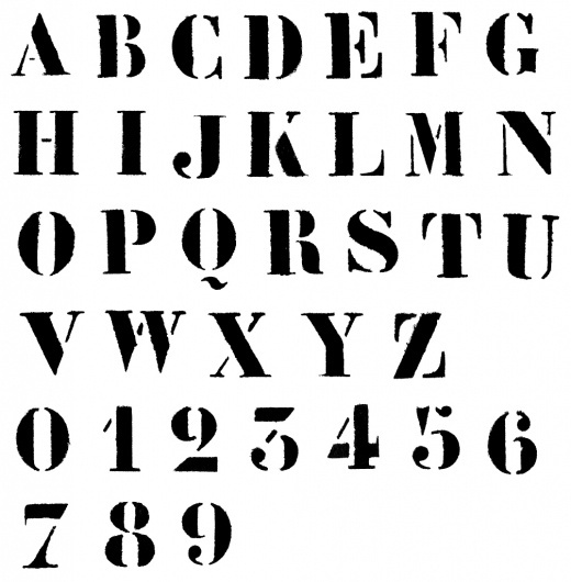 Google Image Result for http://claireandgeorge.files.wordpress.com/2010/02/stencil-type.jpg #stencil #type