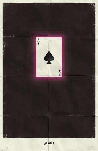 Marvel Minimalist Posters on the Behance Network #gambit