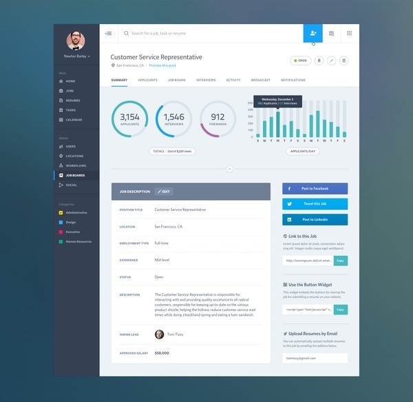 Job summary #dashboard #ui