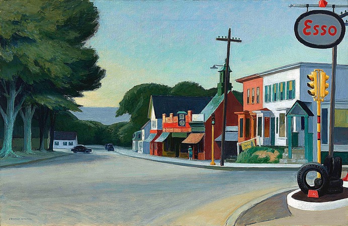 Edward Hopper
American, 1882–1967
"Portrait of Orleans", 1950 
Oil on canvas