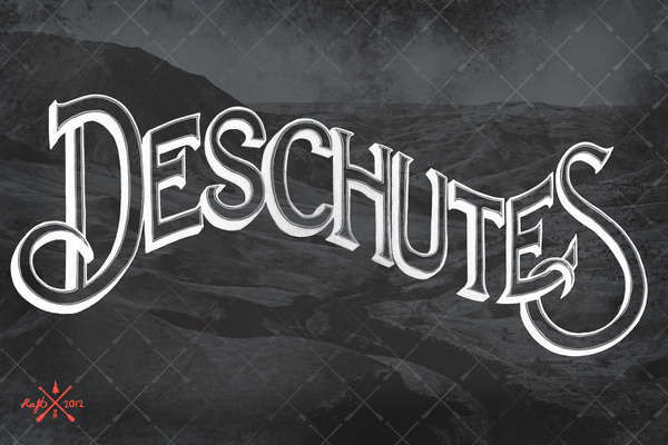Deschutes #design #illustration #nature #type #hand #typography
