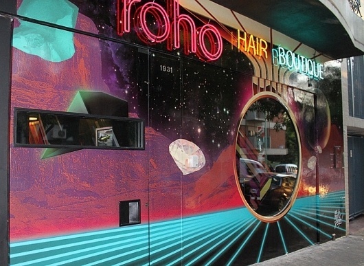 Roho, hair boutique facade, POGO | art & design boutique #pogo #roho #facede