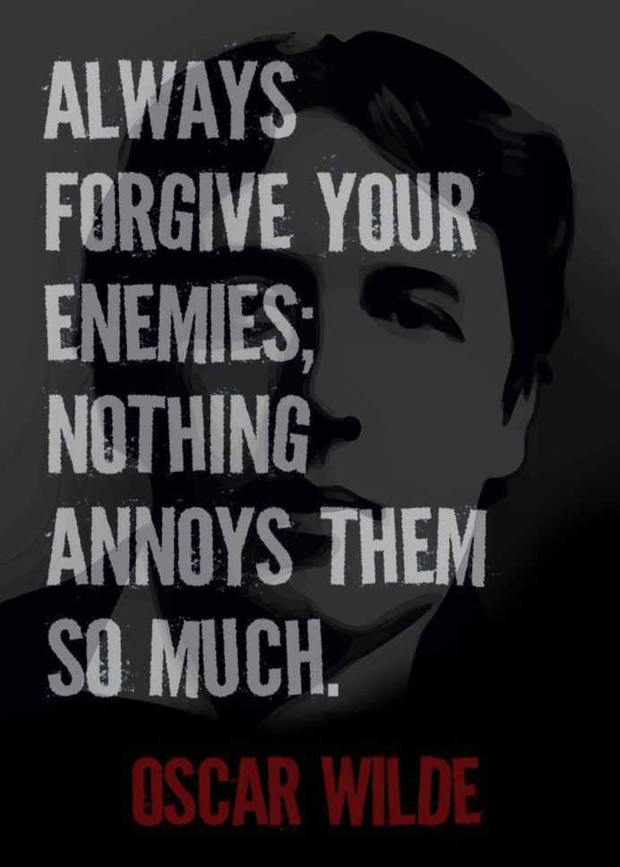 "Oscar Wilde Quote" Poster Print on metal by Sam Kal