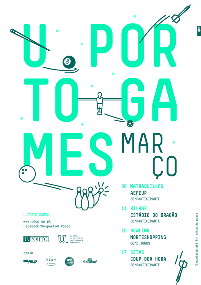 U.Porto Games event poster by Gen Design Studio.