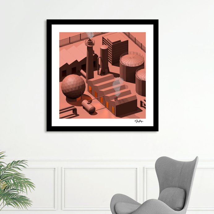 #rickardarvius #artprint #curioos #homedecor #interiordesign #homestyling #lowpoly #industry #3dart #cinema4d #render #visualart #c4d #3d