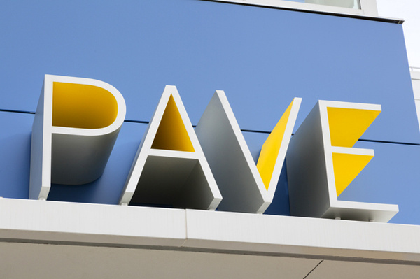 Students are greeted by dimensional signage at the school's entrance. #environmental #design #graphic #typography