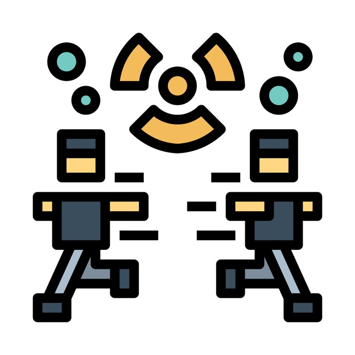 See more icon inspiration related to war, radiation, nuclear, toxic, alert, weapons, warning and power on Flaticon.