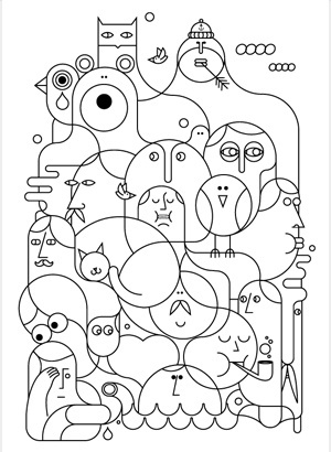 Lovers Shop : LOVERS TOWN #illustration #lines #minimal