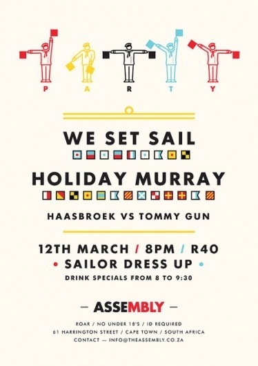 We Set Sail - Semaphore | Flickr - Photo Sharing! #design #adamthevelcrosuit #typography