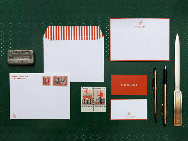 David Hew & Michael King #branding #stationary design