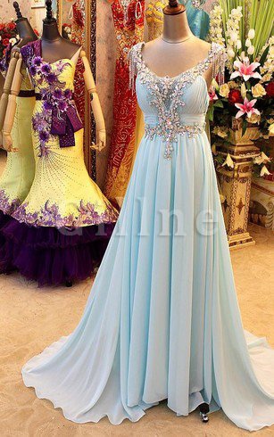 Abito da Sera Sogno Schiena Nuda Cerniera in Chiffon Sirena