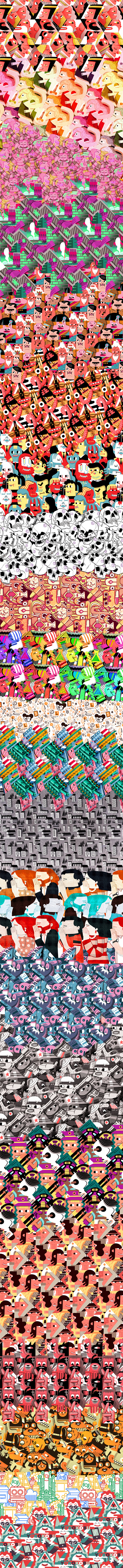 Patterns 2014 on Behance #abstract #pattern #repeat #illustration #colors