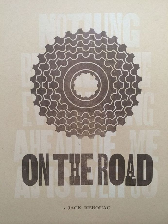 On the Road Letterpress Poster #letterpress #quotes #vintage #type #typography