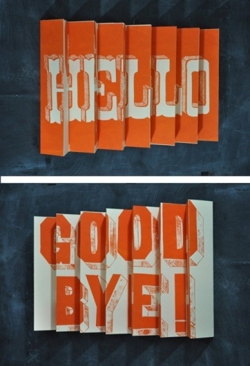 typeverything.com (via Hello / Goodbye 3D poster... - Typeverything #typography