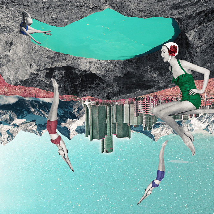 Collage, Retrofuturism, Surreal