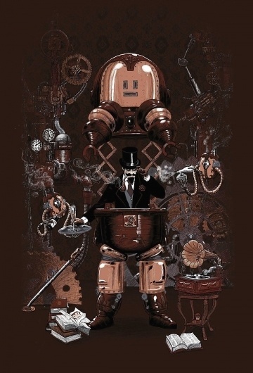 Steampunk characters #illustrations