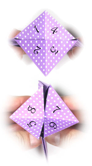 How to make an origami fortune teller II (http://www.origami-make.org/howto-origami-fortune-teller.php)