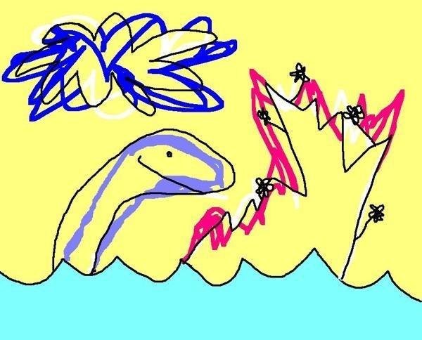 Dinosaurios #paulacometa #paint #illustration #dinosaur #submarine