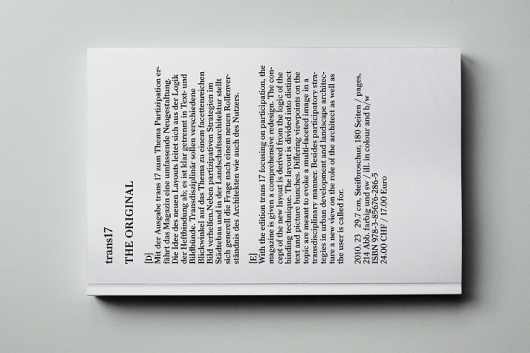 Trans 17, ten different covers | Studio Reizundrisiko, Contemporary Graphic Design, Switzerland #same #content #ten #10 #different #covers #cover #architecture