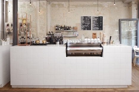 Dezeen » Blog Archive » Café Coutume by Cut Architectures #interior #paris #caf #design #coutume #industrial #architecture