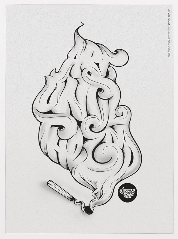 Art until the end – Typographic Illustration by Marko Purac