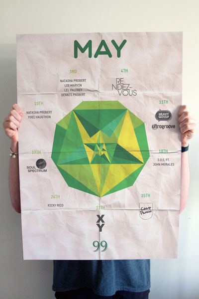 'Whats on' monthly poster #print #graphic #geometric #schedule #poster #monthly