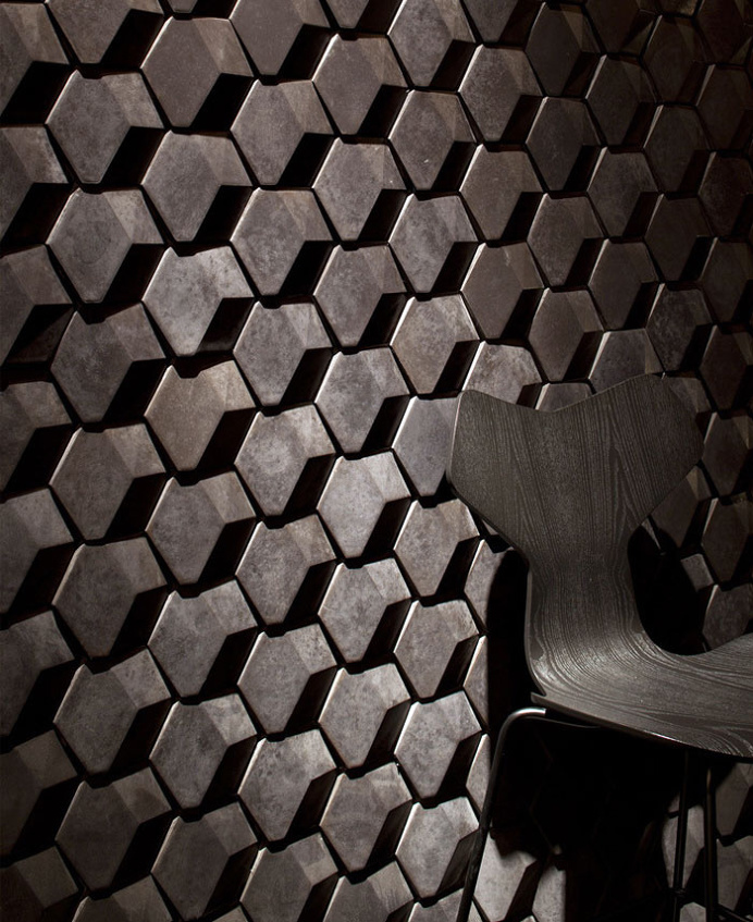 Restaurant Interior Decorating in Golden Color Scheme - #restaurant, #decor, #interior, #architecture, #walls, #tiles