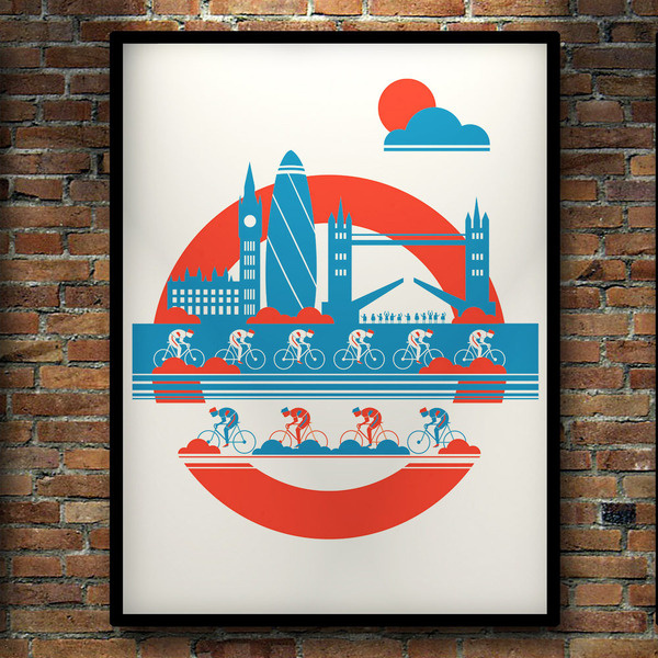Many Hands — London Cycling by Neil Stevens #screen #illustration #print #poster