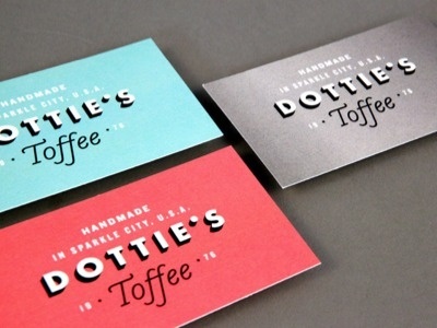 Dottie's Toffee Business Cards #dotties #cards #toffee #business