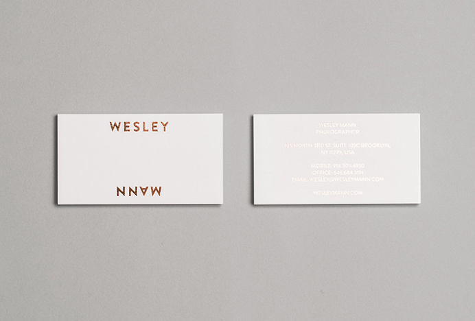 Wesley Mann by Heydays #logotype #logo #print #metallic foil #business cards